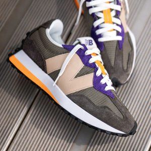 New Balance 327 RARE Unisex  M10/W11.5 Casual Sneakers Shoes CAMO Tan Plumb NEW